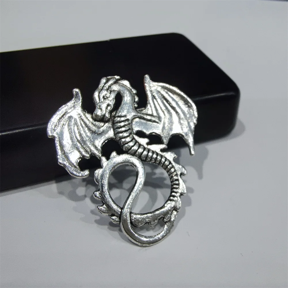 

Retro Silver 3D Carving Dragon Totem Metal Badge For ZP Kerosene Petrol Lighter DIY Handmade Decor Accessory Smoking Gadget