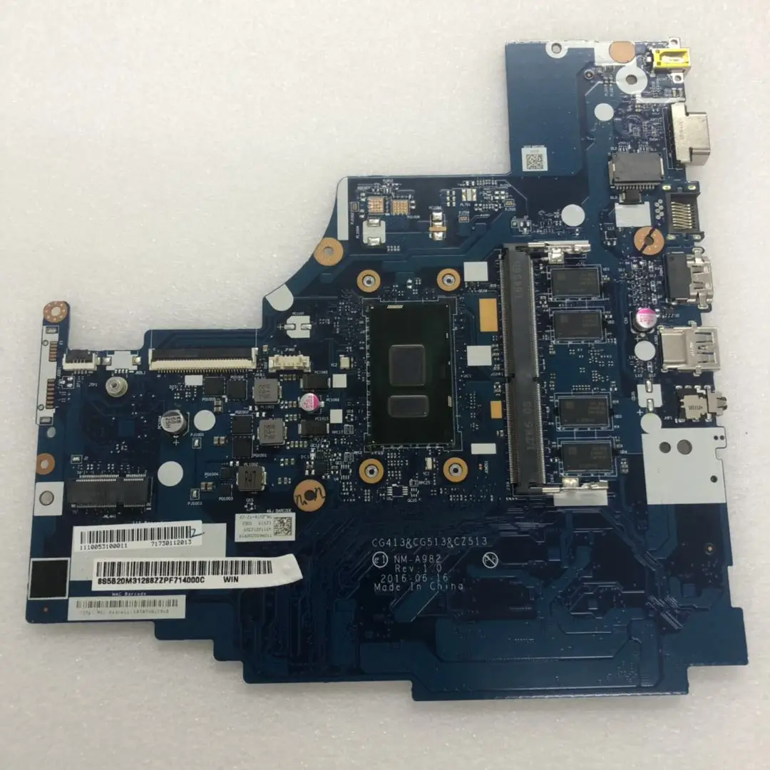 Применимо к 510-15IKB ноутбук материнская плата I5-7200U UMA номер NM-A982 FRU 5B20M31127 5B20M31156 5B20M31288