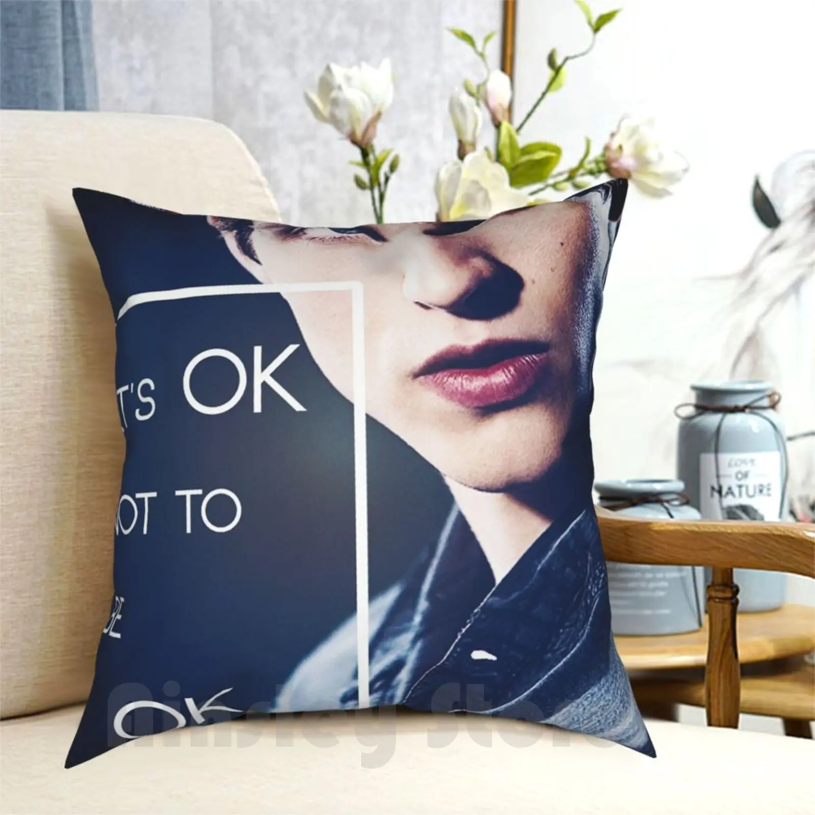 

It'S Ok , Pillow Case Printed Home Soft DIY Pillow cover Teen Wolf Lahey Werewolf