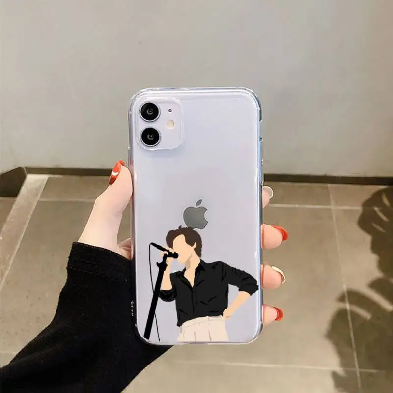 

Harry Styles Fine eat watermelon Phone Case Transparent for iPhone 11 12 mini pro XS MAX 8 7 6 6S Plus X 5S SE 2020 XR