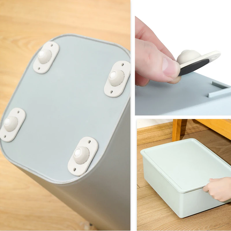 Шкив для ящика хранения универсальный самоклеящийся ролик с колесиком мебели 4