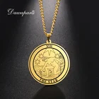 Новинка, круглое ожерелье Dawapara с карточкой из Таро, Женские Ювелирные изделия из нержавеющей стали, Амулет из арканы, астрологические подвески, ожерелье для пар