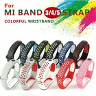 Силиконовый ремешок для Mi Band 5 4 3, сменный ремешок для часов, дышащий спортивный браслет на Mi Band 4, летний модный браслет