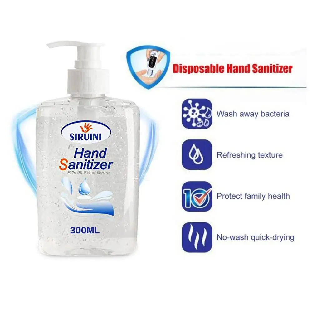 300 мл гель для дезинфицирующего средства рук большой одноразовый