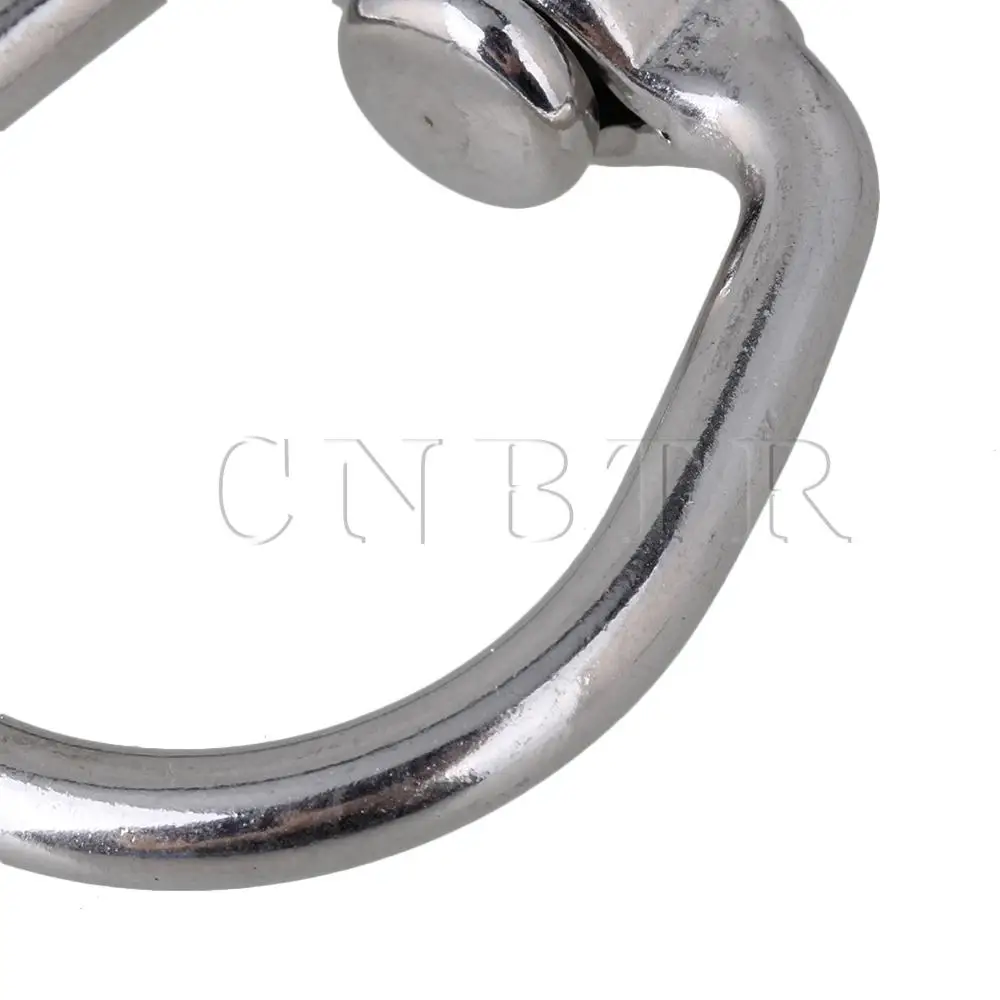 CNBTR 5 шт. 304 нержавеющая сталь карабин круглый глаз брелок зажим 115 мм