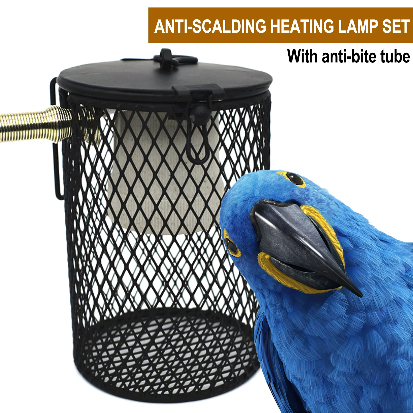 

Parrot Warm Lamp Turtle Heating Lamp Birdcage Ceramic Lamp Cover Lizard Reptile Winter Supplies Bird Heater