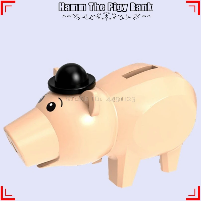 Hamm The Pigy Bank «История игрушек», «4 Вуди и Джесси Базз Лайтер чужой зург животного строительные кубики, детские игрушки Аниме фильм зеленого цвета в армейском Для мужчин стежка игрушка в виде фигурки - Цвет: Hamm The Pigy Bank