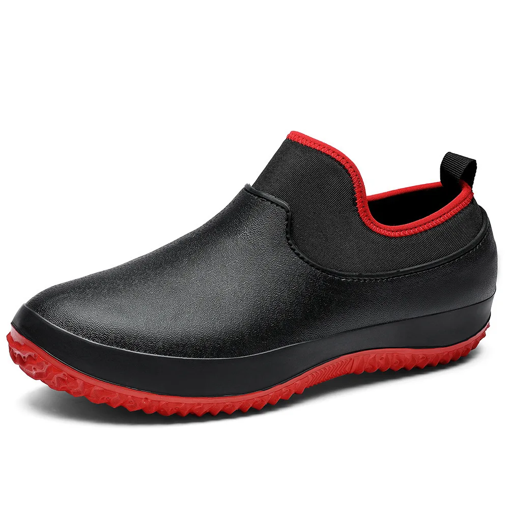 

New Men Shoes Kitchen Working Shoes Breathable Non-slip Waterproof Chef Shoes Casual Flat Work Shoes Water Shoes Rain Boots