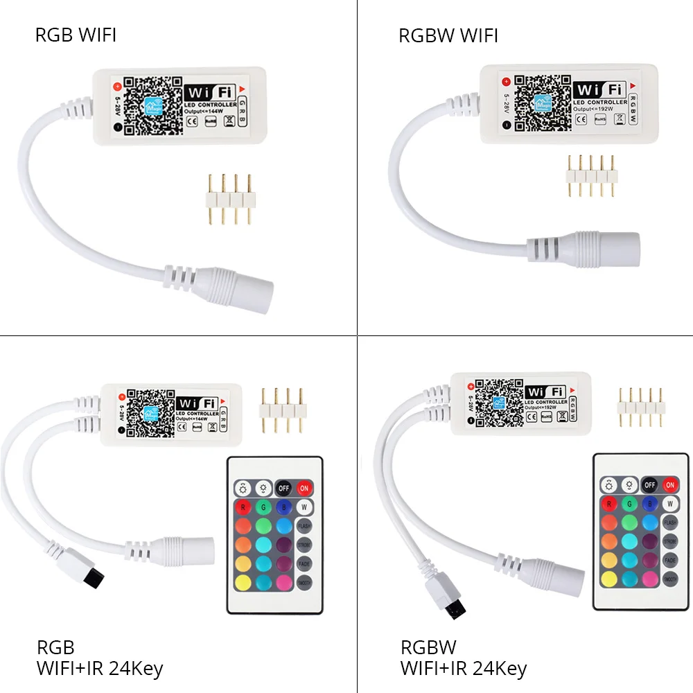 12 В постоянного тока светодиодный RGB/RGBW/RGBWW Мини wifi светодиодный RGB RGBW контроллер Magic Home 5050 RGB лента гибкая лента Smart APP Беспроводная