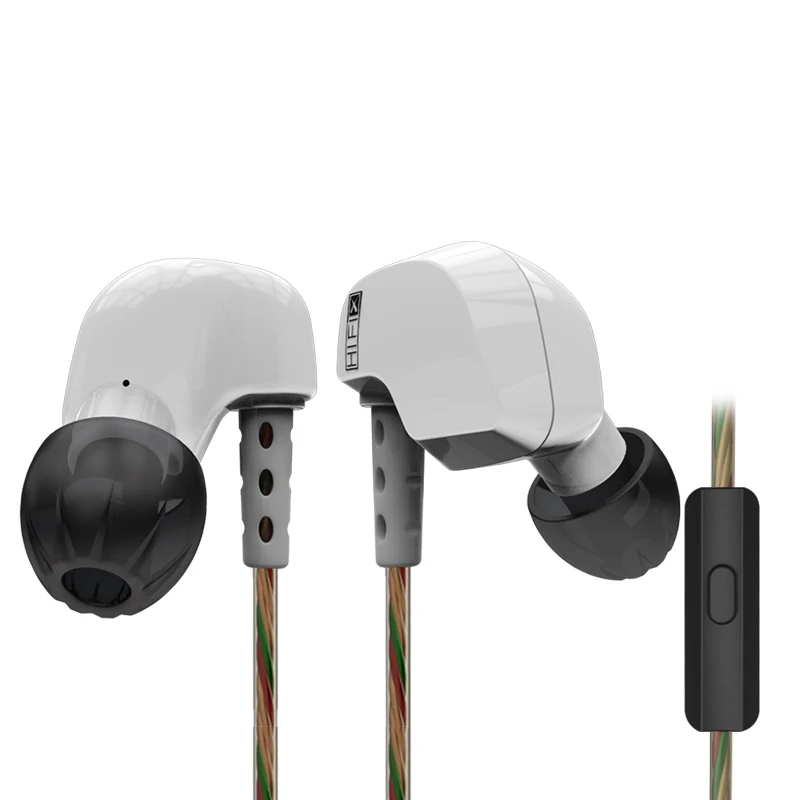 KZ ATE ATR HD9 медный драйвер HiFi спортивные наушники для бега с микрофоном - Цвет: HD9  WHT with mic