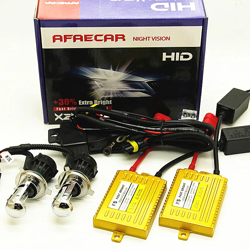 Комплект фар AFAECAR 1 комплект 12 В биксенон hid 55 Вт дальний/Дальний свет 6000k 4300k 8000k