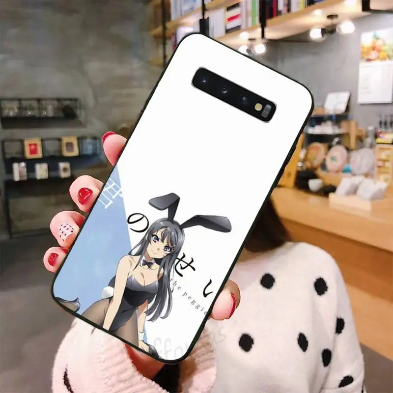 

Cute Sakurajima Mai sexy Phone Case For Samsung A50 A51 A71 A20E A20S S10 S20 S21 S30 Plus ultra 5G M11 funda shell