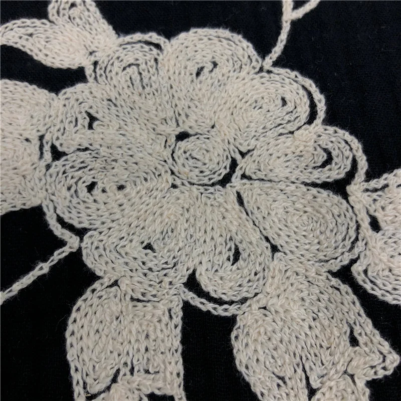 

110cm Width Japanese three-dimensional embroidery cotton crepe fabric handmade DIY bag clothing tablecloth pillowcase embroidere