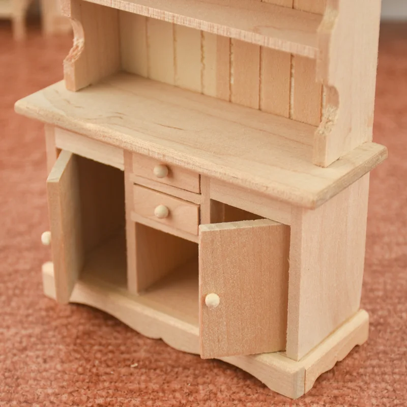 Поделки из массива дерева мини-модель мебели миниатюрная книжная полка