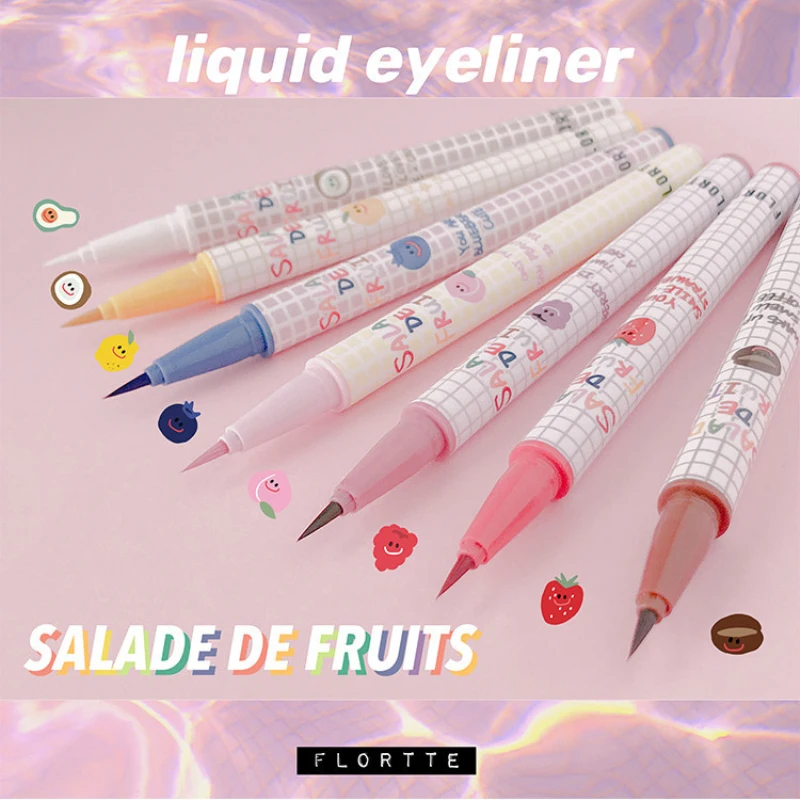 

FLORTTE Color Waterproof Liquid Eyeliner Pencil Eye Makeup Long-lasting Non-smudging Easy to Wear Eye Liner Pen Cosmetics TSLM2