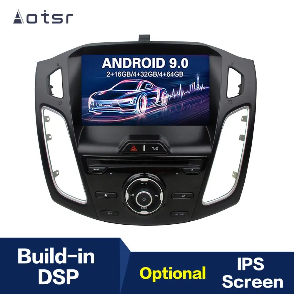 Android 9 4 + 64G DSP IPS автомобильный DVD плеер GPS навигация для Ford Focus 2012 2014 головное