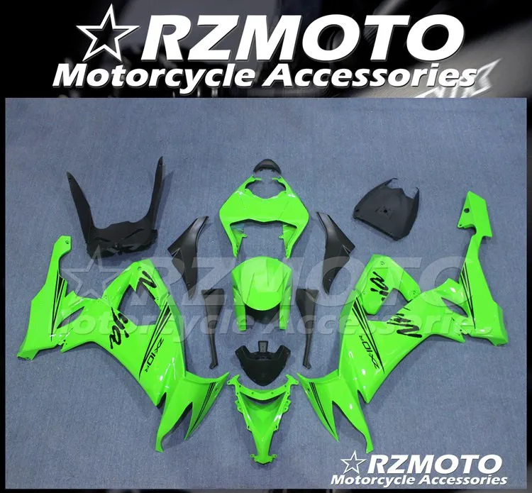 

Новый ABS весь обтекатели комплект подходит для Kawasaki Ninja ZX-10R ZX10R 10R 2008 2009 2010 08 09 10 кузов комплект зеленый