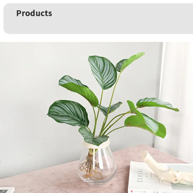 Искусственные растения с корнем зеленых яблок 6-12 листьев искусственные для дома