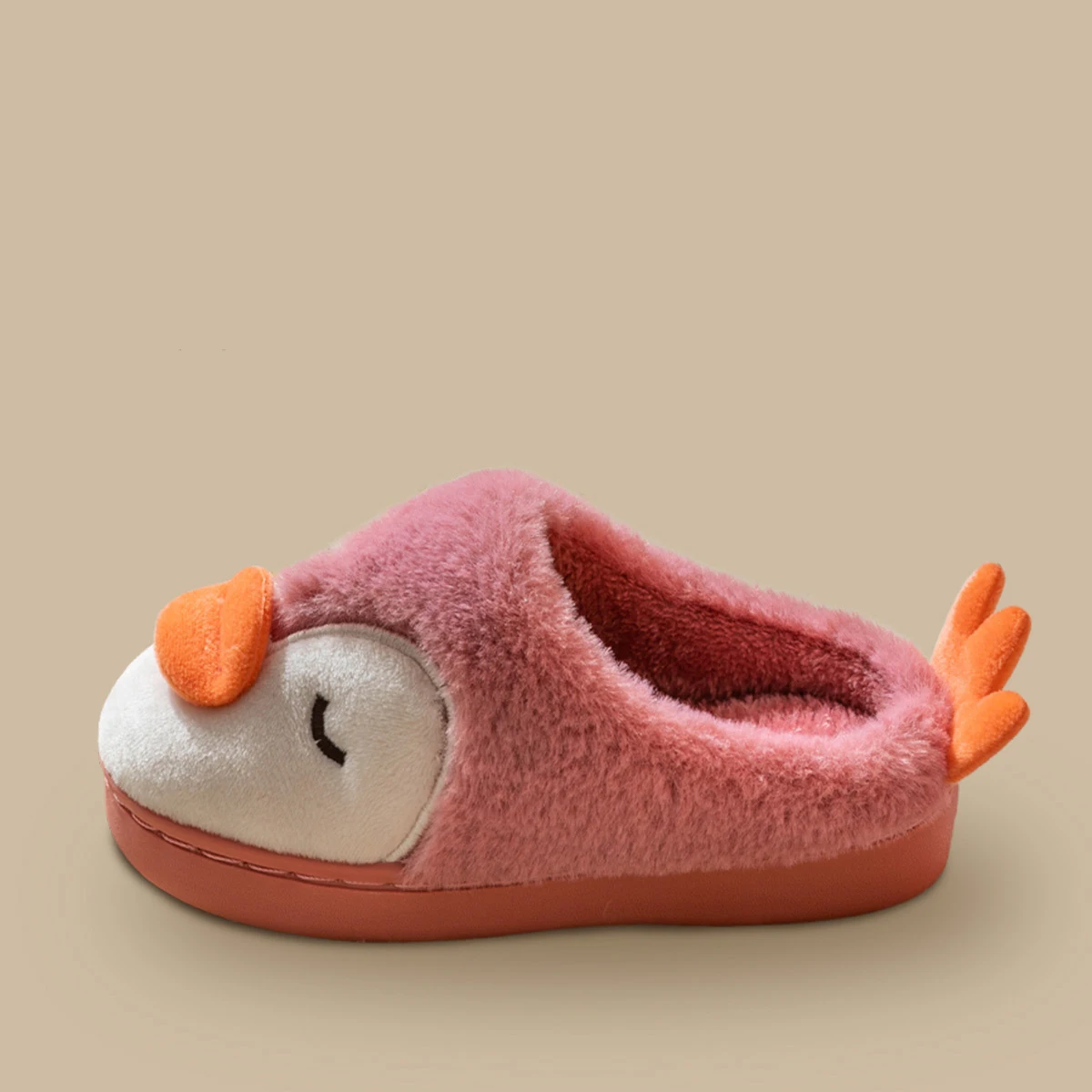 Zapatillas de casa de invierno para ni&ntilde;os y ni&ntilde;as, pantuflas de fondo suave, bonitos zapatos c&aacute;lidos de felpa de dibujos animados-2