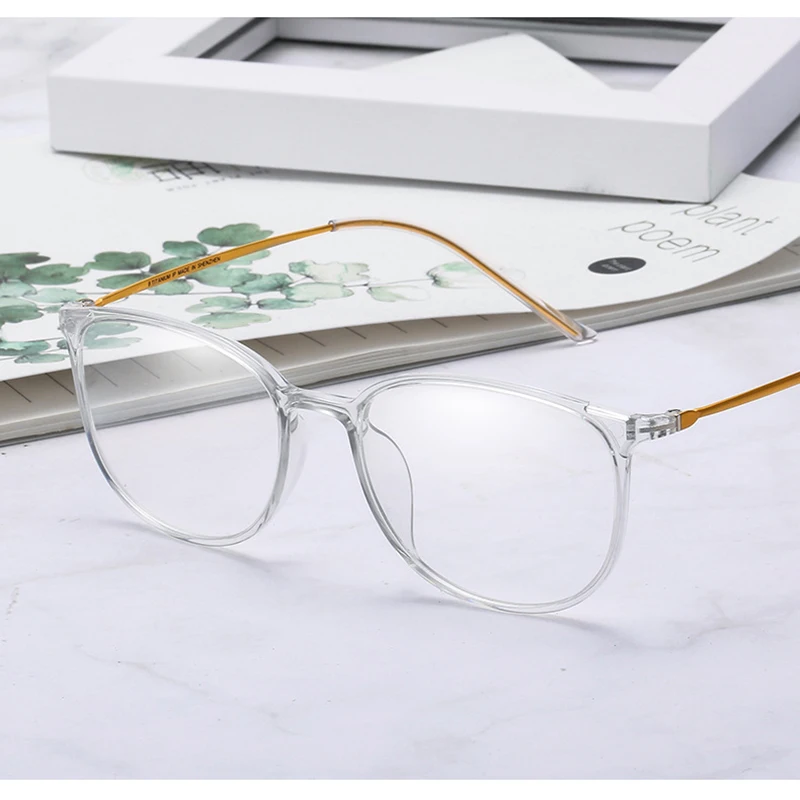 

Veshion Titanium Glasses Frames Men Women Square Eye Glasses Frames for Male Female Transparent Clear Lens Ultra-light Myopia