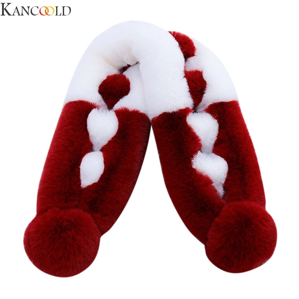 KANCOOLD Лоскутные цвета женский шарф зимние теплые шали воротник мягкая теплая