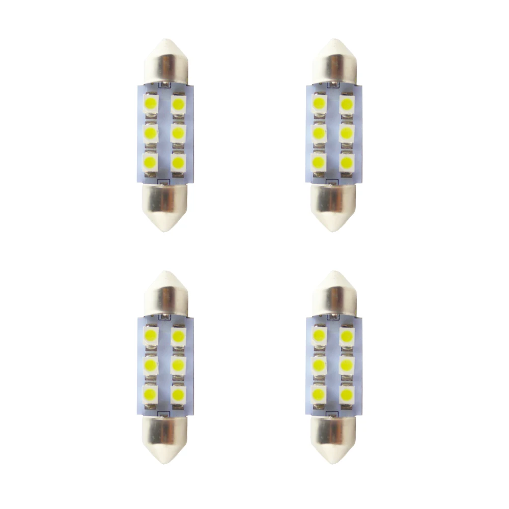 4X белый 36 мм 6 светодиодный 1210 SMD C5W C10W Doom лампа гирлянда светильник купольная