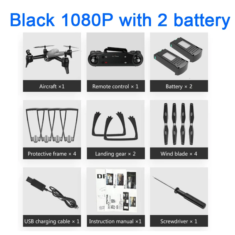black 1080P ba 2 SG106 HD Дрон с двойной камерой 1080 P/4 K WiFi FPV в режиме реального времени воздушная видео широкоугольный оптический поток RC Квадрокоптер вертолет игрушки - Цвет: black 1080P ba 2
