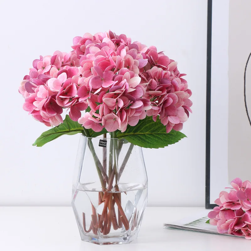 

Artificial Plants for Decoration Silk Hydrangeas Wedding Flowers for Bride Hand Fake Flowers White Home Decoration