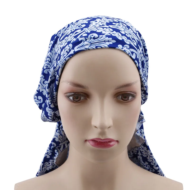 Модный женский головной платок с оборками раньше тюрбан головные шарфы