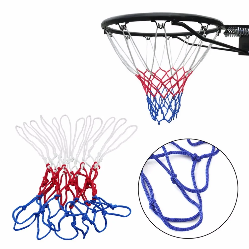 

1PC Basketball Hoop Goal Rim Mesh Net Backboard Rim Ball Pum Sports Standard Nylon Thread Thick 5mm Red White Blue