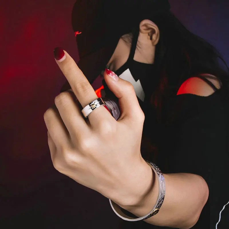 Мужское кольцо из титановой стали в этническом стиле|Кольца для помолвки| |