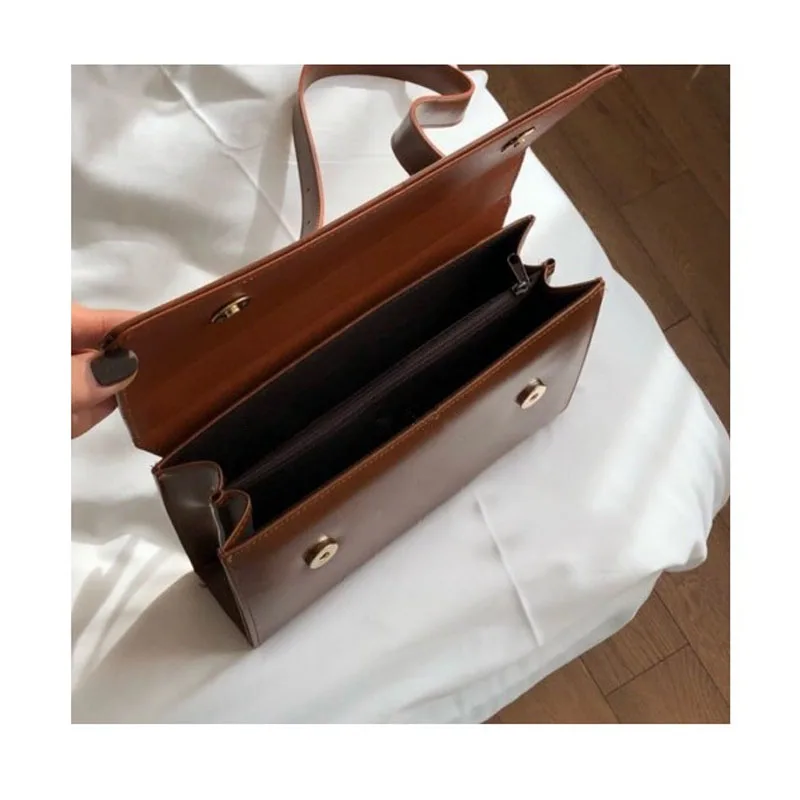 

vintage square women shoulder bags designer female crossbody bag luxury pu leather messenger bag large capacity flap lady purses