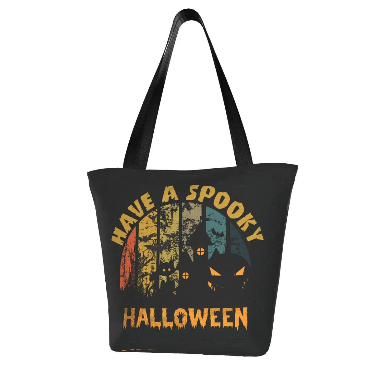 

Halloween Spooky Shopping Bag Cat Work Cloth Handbags Female Gift Aesthetic Bags