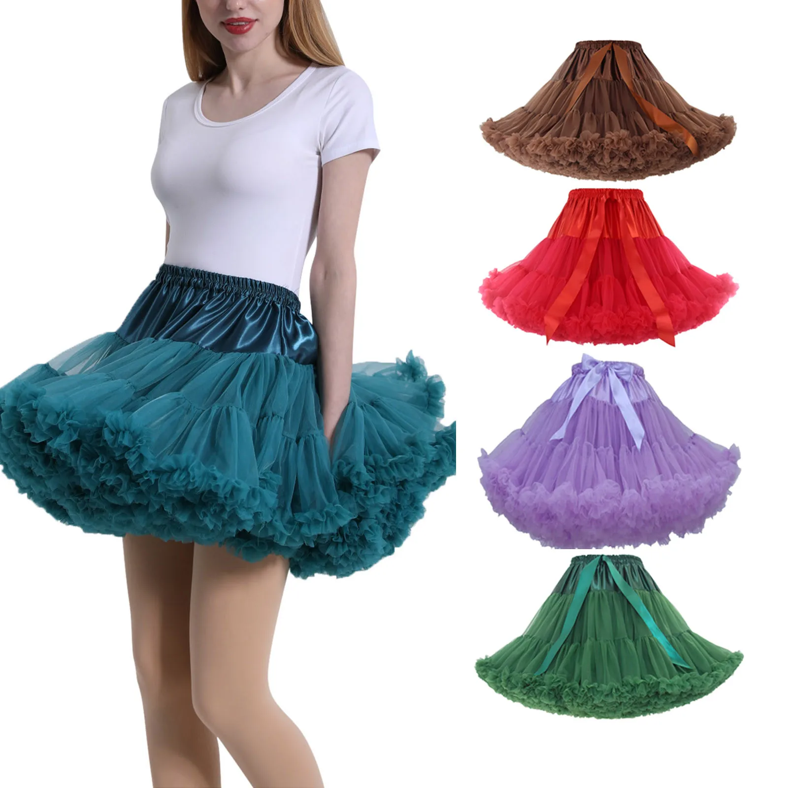 

woman skirts Petticoat Underskirt Swing Tutu Princess Skirt harajuku Hippy Cosplay New Year Gift skirts womens