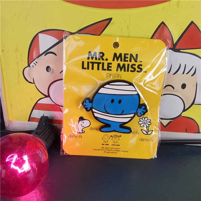 Anime Kawaii Mr.Men and Little Miss Alloy Brooch Badge Model Boy Girl Kids Toys Gift Collection |