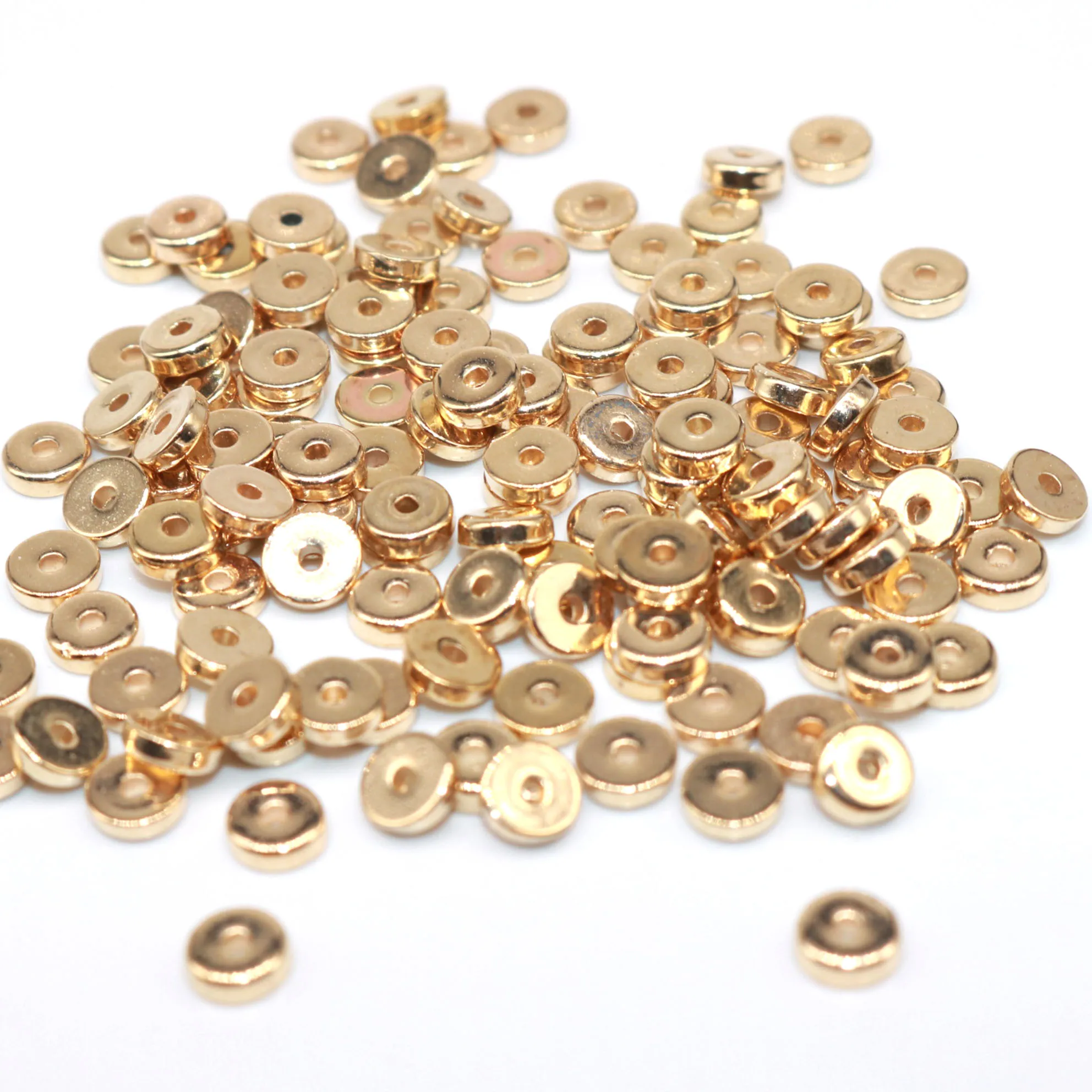 5 мм оптовая продажа 500 шт. маленькие круглые бусины CCB с посеребренным покрытием