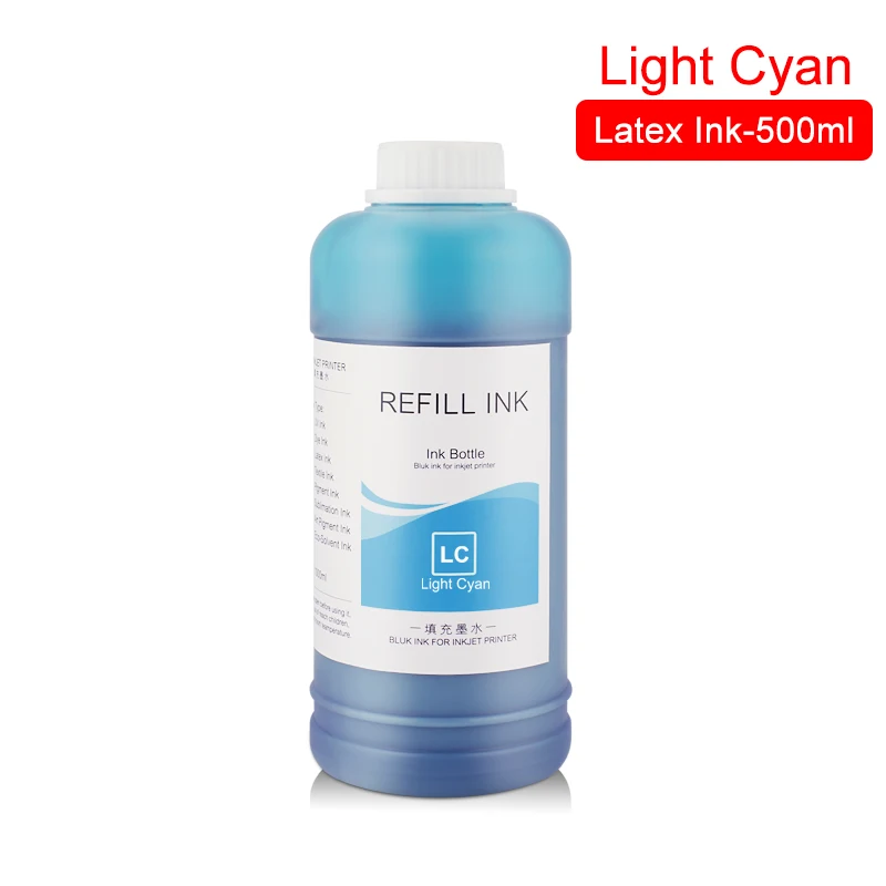 Light Cyan 500 мл оригинальные латексные чернила для hp 786 789 792 831 для hp L25500 L26500 L26100 L28500 L65500 латексные чернила(доступны 7 цветов - Цвет: Light Cyan