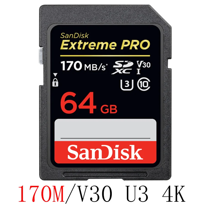 SanDisk Extreme Pro/Ultra карта памяти 32 64 128 ГБ U3/U1 SD карта 32 Гб 128 Гб 64 Гб 256 ГБ 512 Гб 16 Гб флэш-карта SD память SDXC SDHC - Емкость: SDXXY-064G