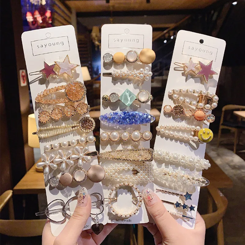 FACEINS корейские заколки для волос женщин акриловая жемчужная заколка модная