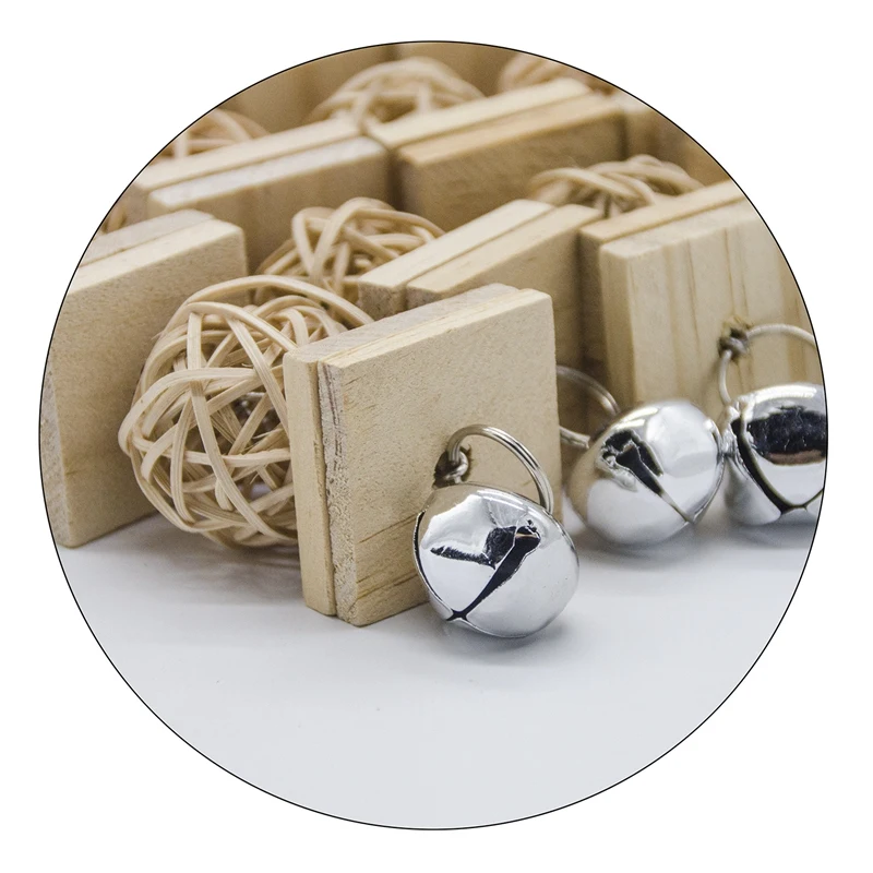 

Parrot Toy Natural Wood Bird Chew Toy Bird Cage Hammock Hanging Toy Suitable for All Kinds of Parrots