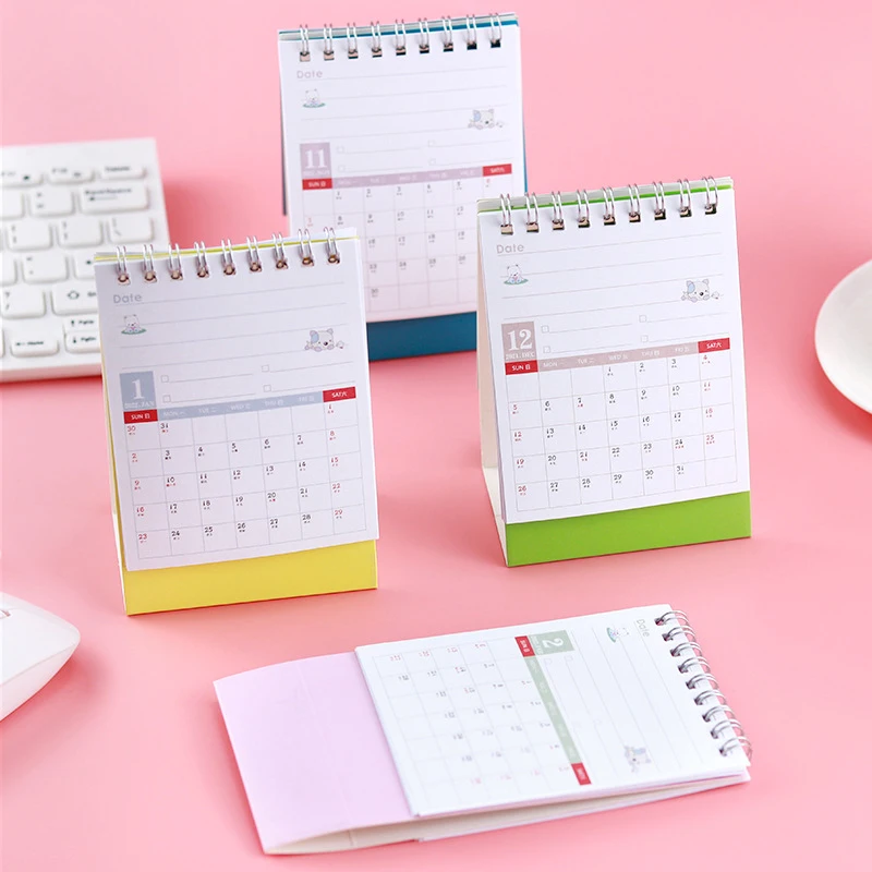 

New 2022 Simple Series Desktop Calendar Dual Daily Schedule Table Planner Small Fresh Mini Desktop Small Desk Calendar