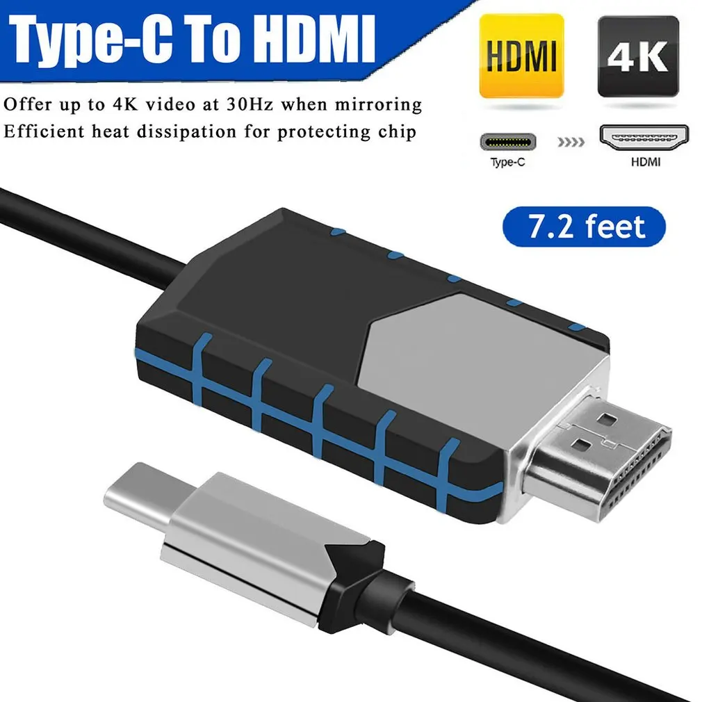 HD Тип C телефон к ТВ HDTV проектор видео адаптер HDMI кабель для Samsung Galaxy S8 S9 S10 Plus Note 8
