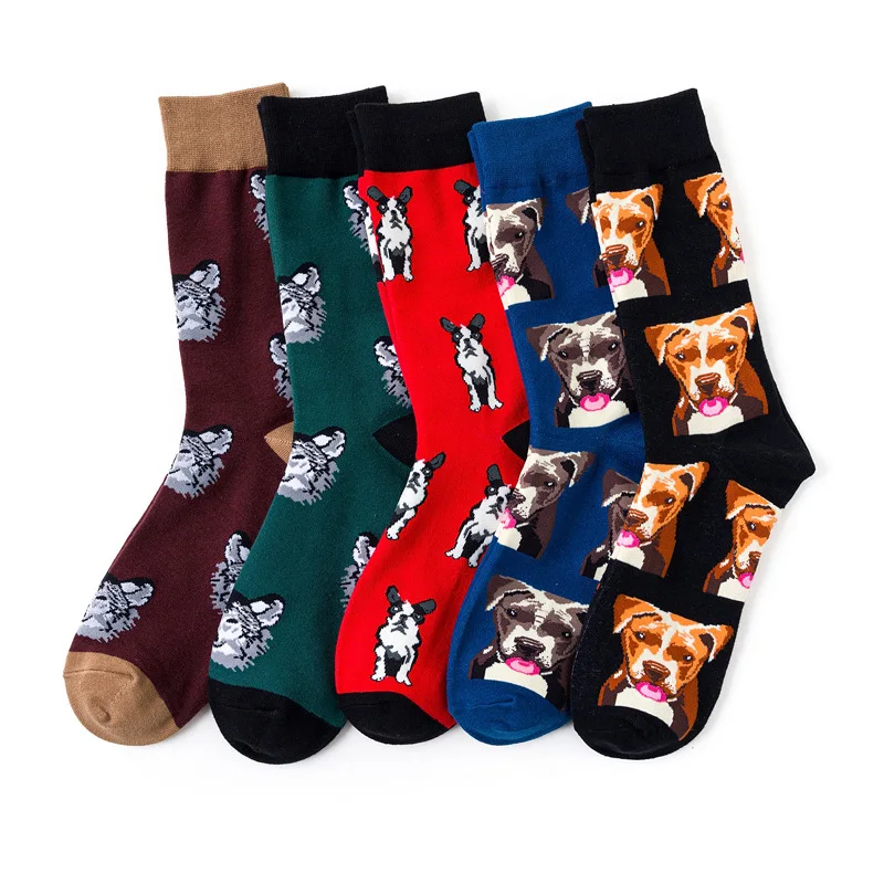 Funky Dog,Pet,Pug,Shiba Inu,Beagle,Buldog Socks Novelty Hosiery Women Ladies Socks Men Unisex Winter Cotton Happy Socks Female