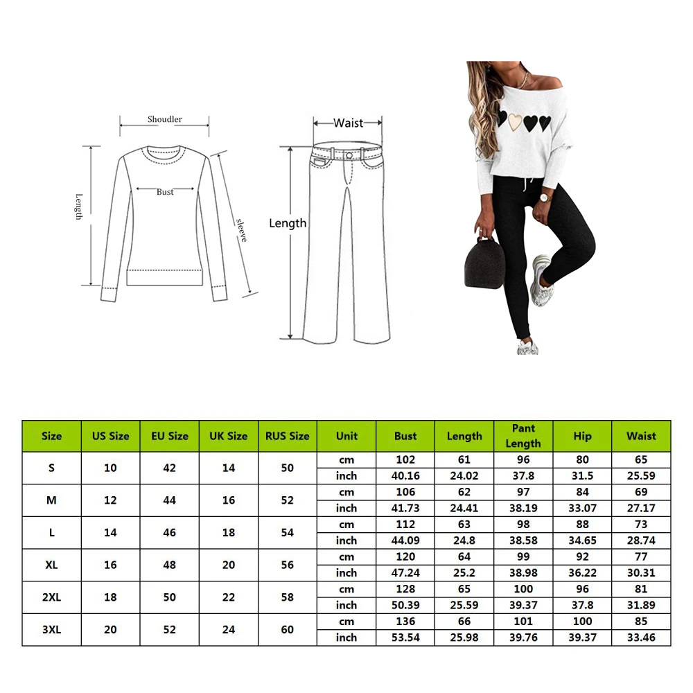 

Elegant Women Solid Color Two Piece Sets Winter Sexy Off Shoulder Long Sleeves Pullovers Casual Lace Tops Outfits Sweatshirts