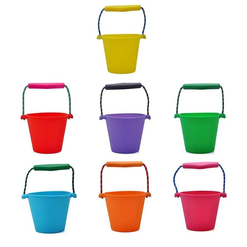 Barril plegable de silicona para la playa, juguete de ba&ntilde;o para ni&ntilde;os, juguete de agua, lavabo al aire libre-3
