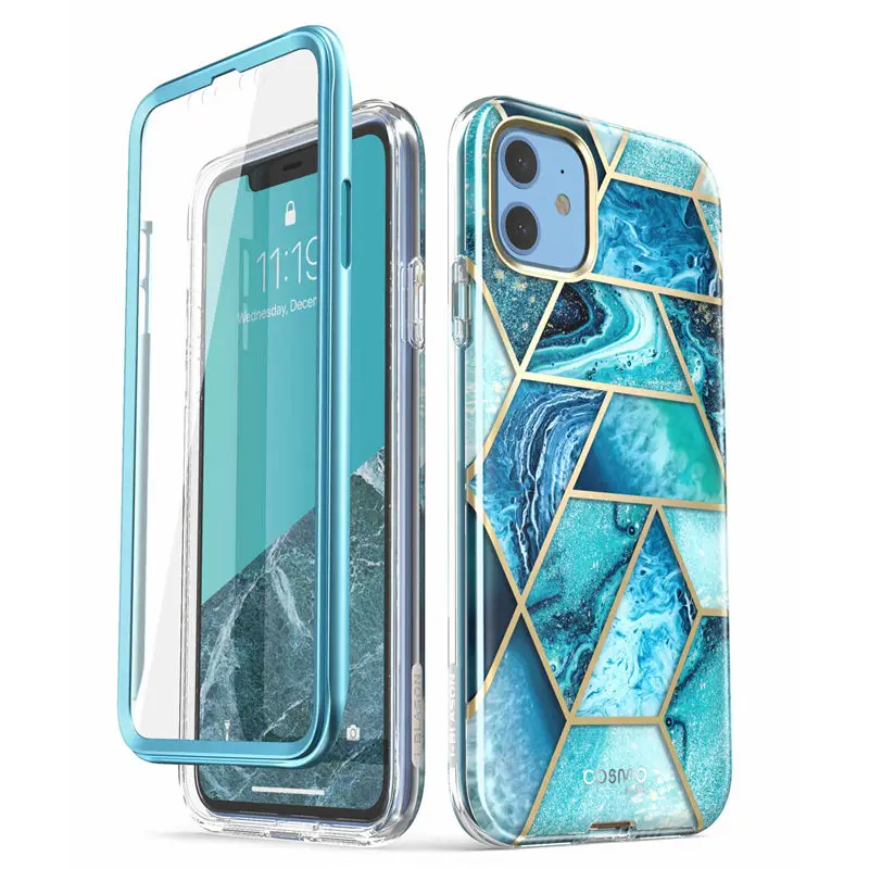 I-Blason для iPhone 11 чехол 6,1 дюйма( выпуск) Cosmo полный блеск для тела мраморный бампер крышка со встроенным протектором экрана