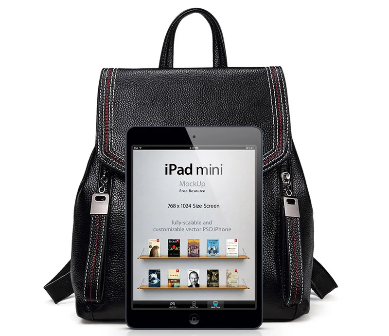 Женский Повседневный Рюкзак ZENCY классический рюкзак из 100% натуральной кожи