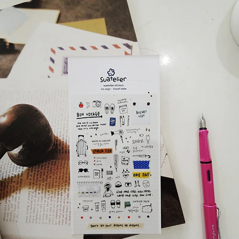 Самодельные наклейки Sonia Travel Note прозрачный материал для скрапбукинга домашних