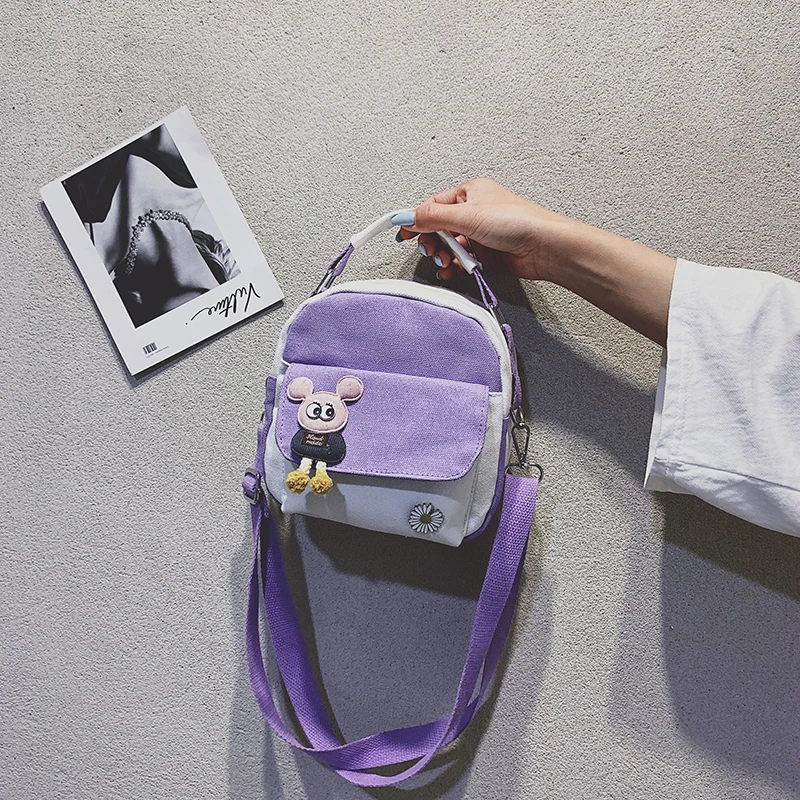 

Canvas Small Bag Female 2020 New Style Fashion Ins Harajuku Wind Popular Shoulder Bag Leisure Shoulder Bag