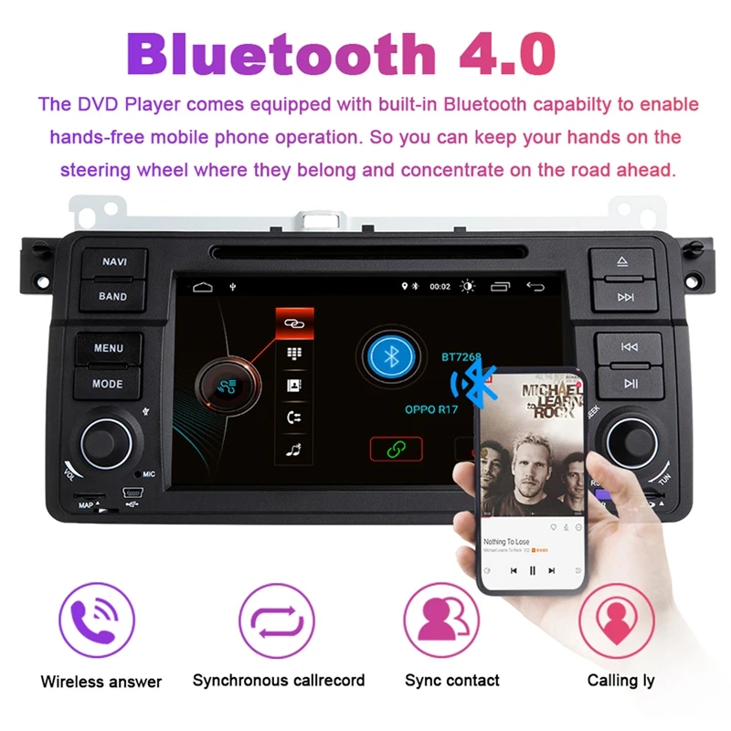 Авто Радио 1 Din Android 9 0 Автомобильный DVD плеер для BMW E46 M3 318/320/325/330/335 Rover 75 1998 2006 gps